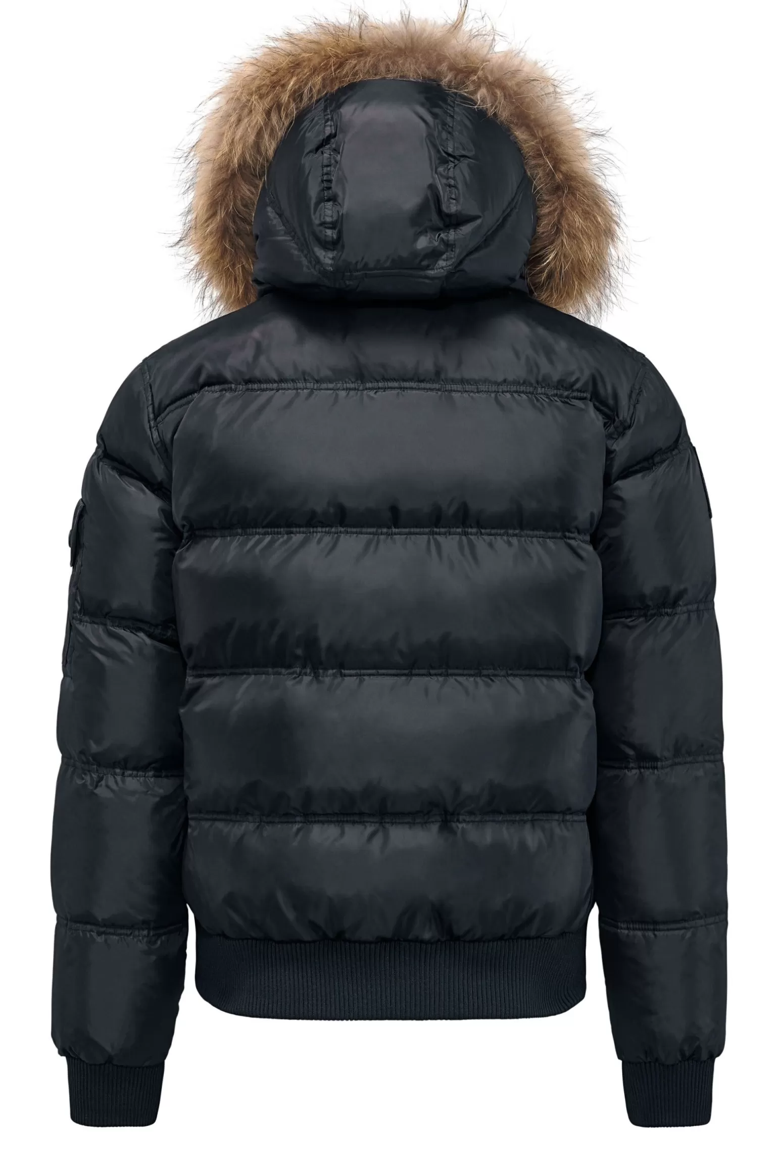 Uomo Bomboogie Bomber Imbottito In Piuma Con Bordo In Pelliccia Folta