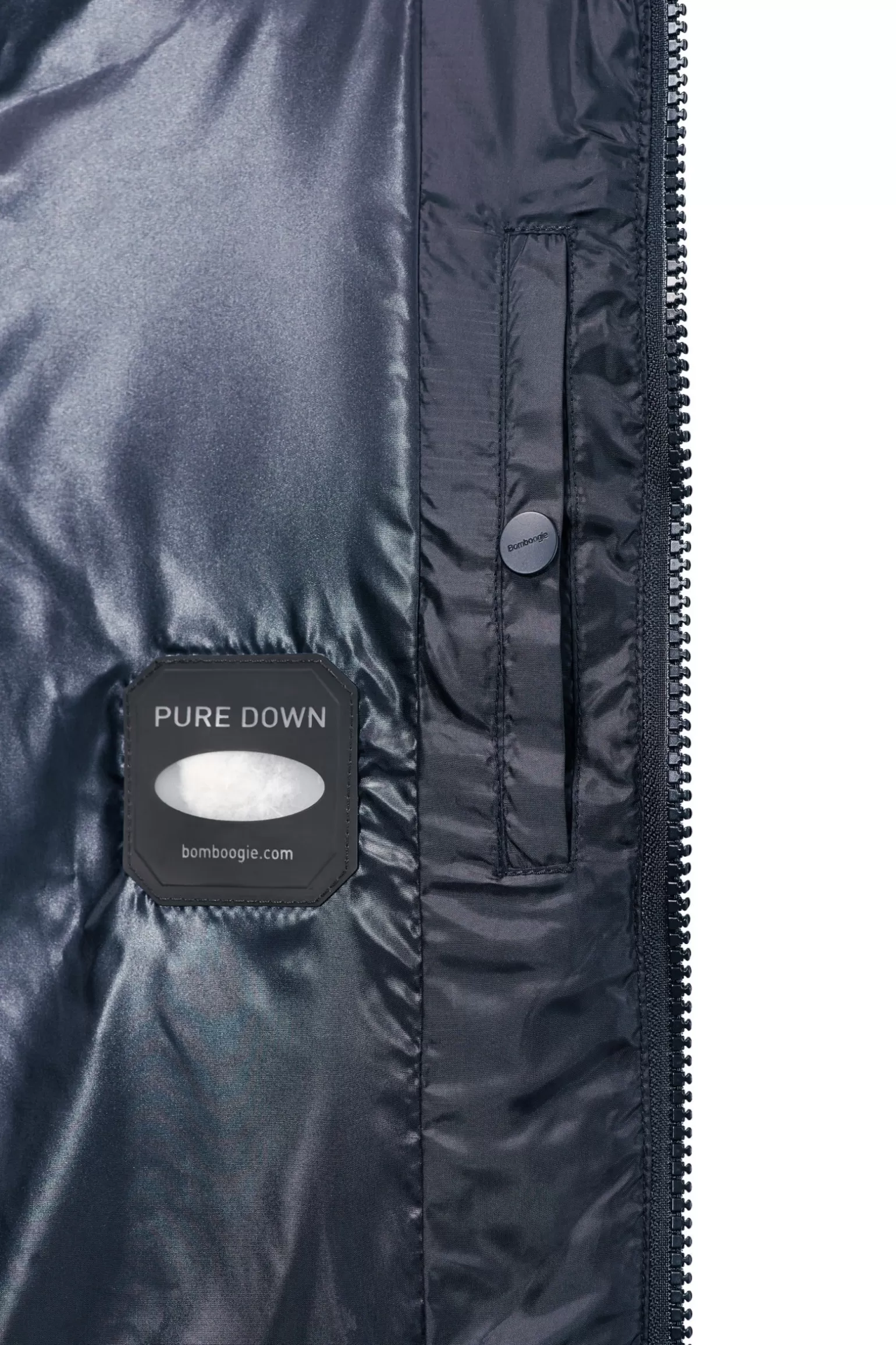 Uomo Bomboogie Bomber Imbottito In Piuma Con Bordo In Pelliccia Folta