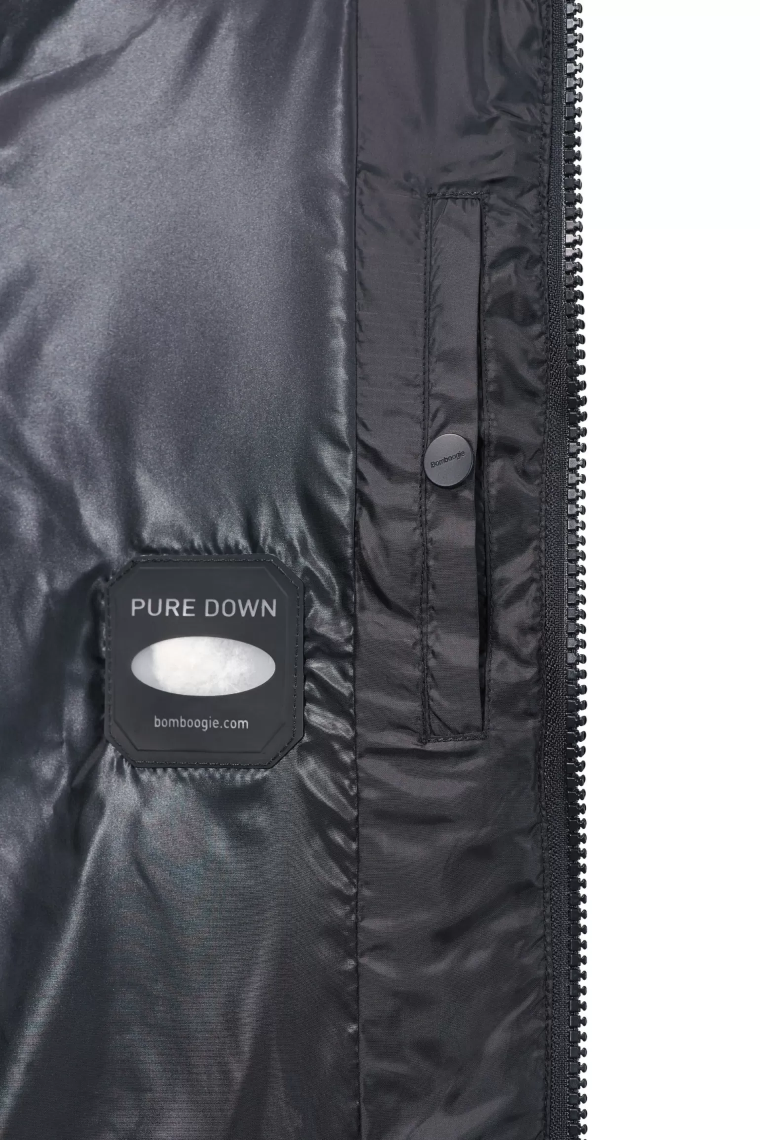 Uomo Bomboogie Bomber Imbottito In Piuma Con Bordo In Pelliccia Folta