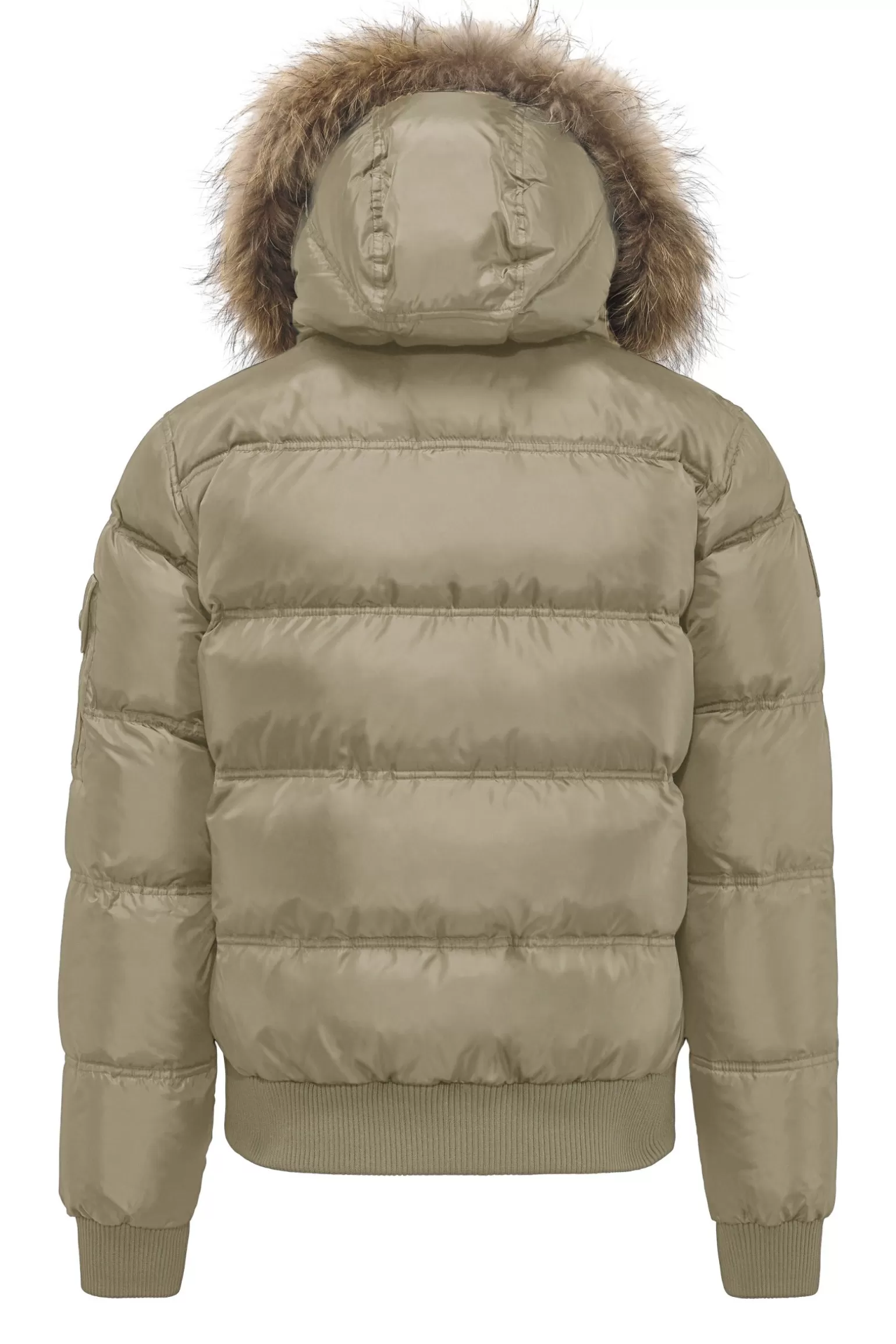 Uomo Bomboogie Bomber Imbottito In Piuma Con Bordo In Pelliccia Sintetica