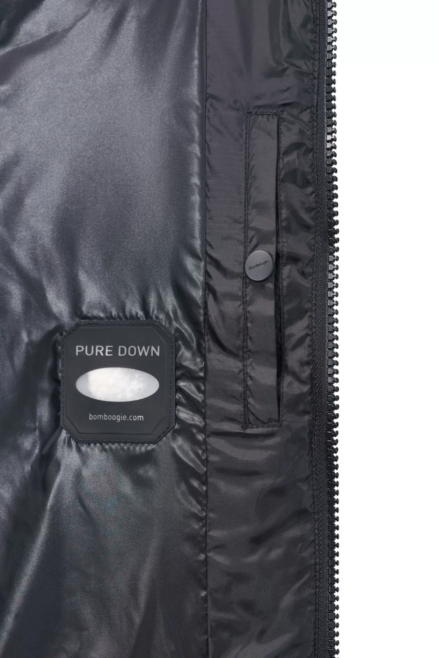 Uomo Bomboogie Bomber Imbottito In Piuma Con Bordo In Pelliccia Sintetica
