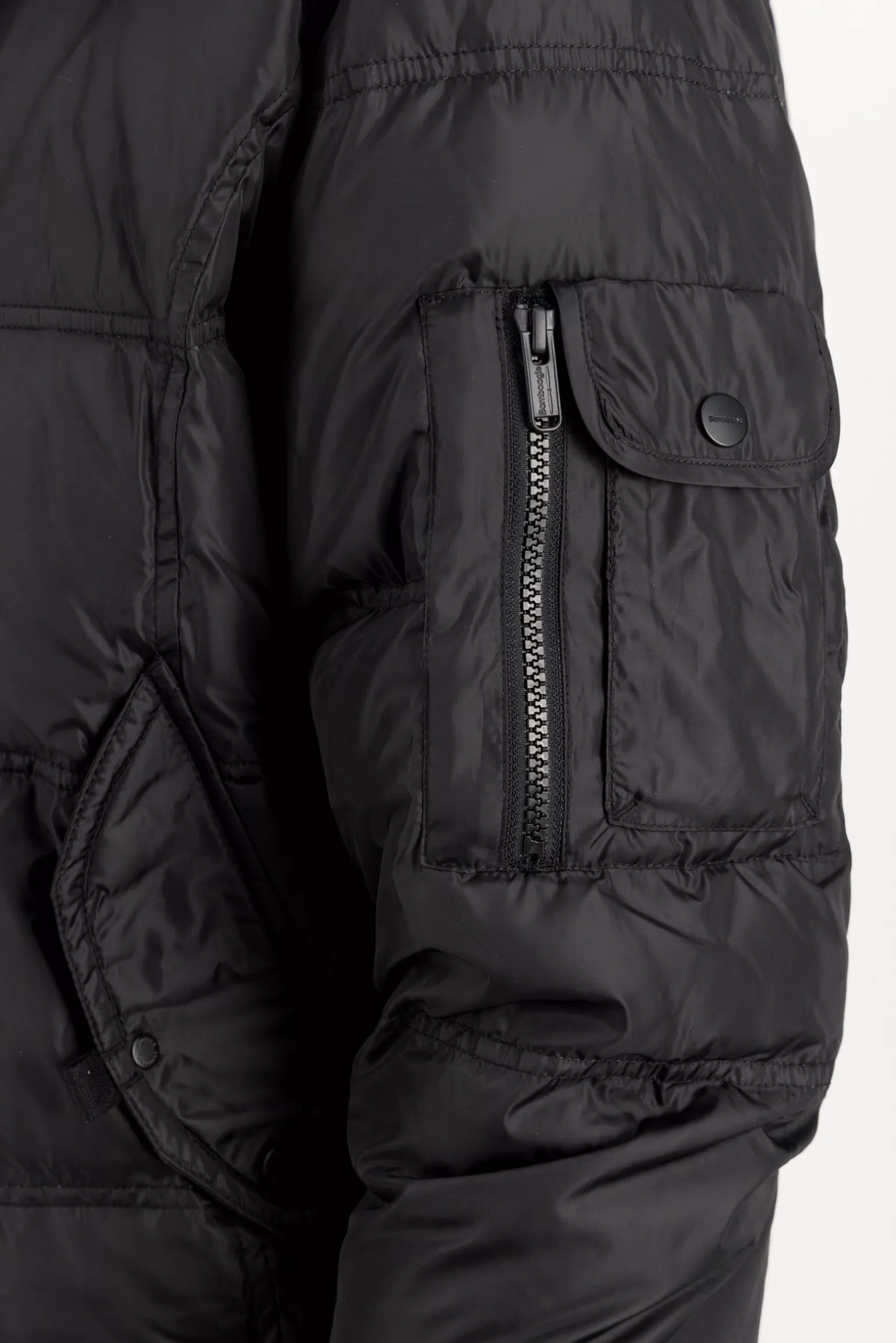 Uomo Bomboogie Bomber Imbottito In Piuma Con Bordo In Pelliccia Sintetica