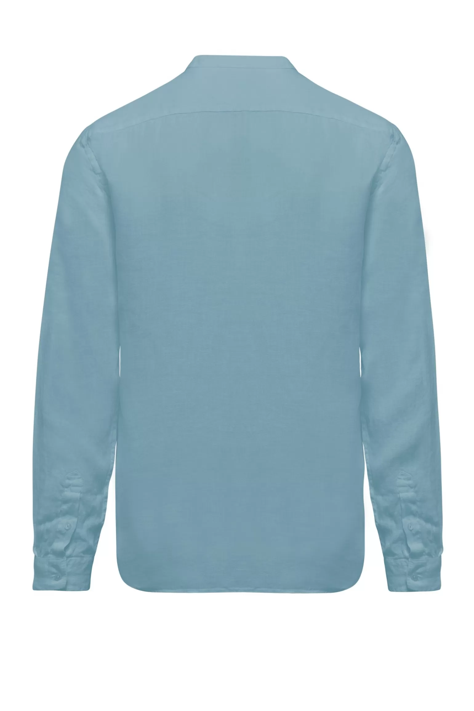 Uomo Bomboogie Camicia In Lino Con Collo Alla Coreana