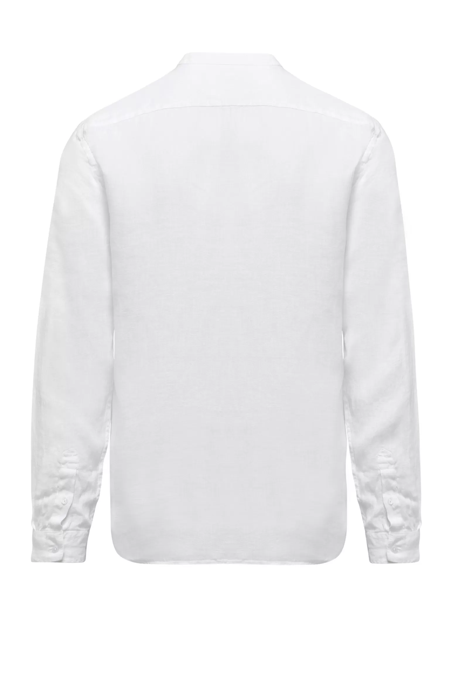 Uomo Bomboogie Camicia In Lino Con Collo Alla Coreana