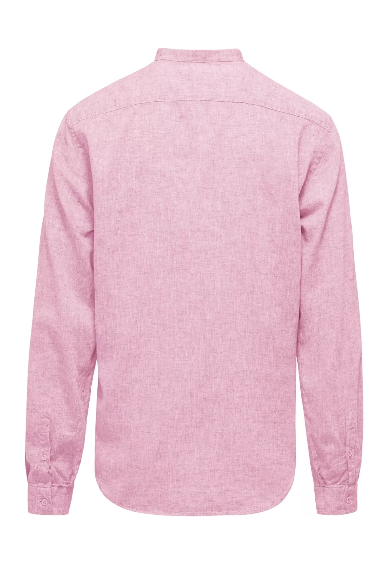 Uomo Bomboogie Camicia In Lino/Cotone Con Collo Alla Coreana
