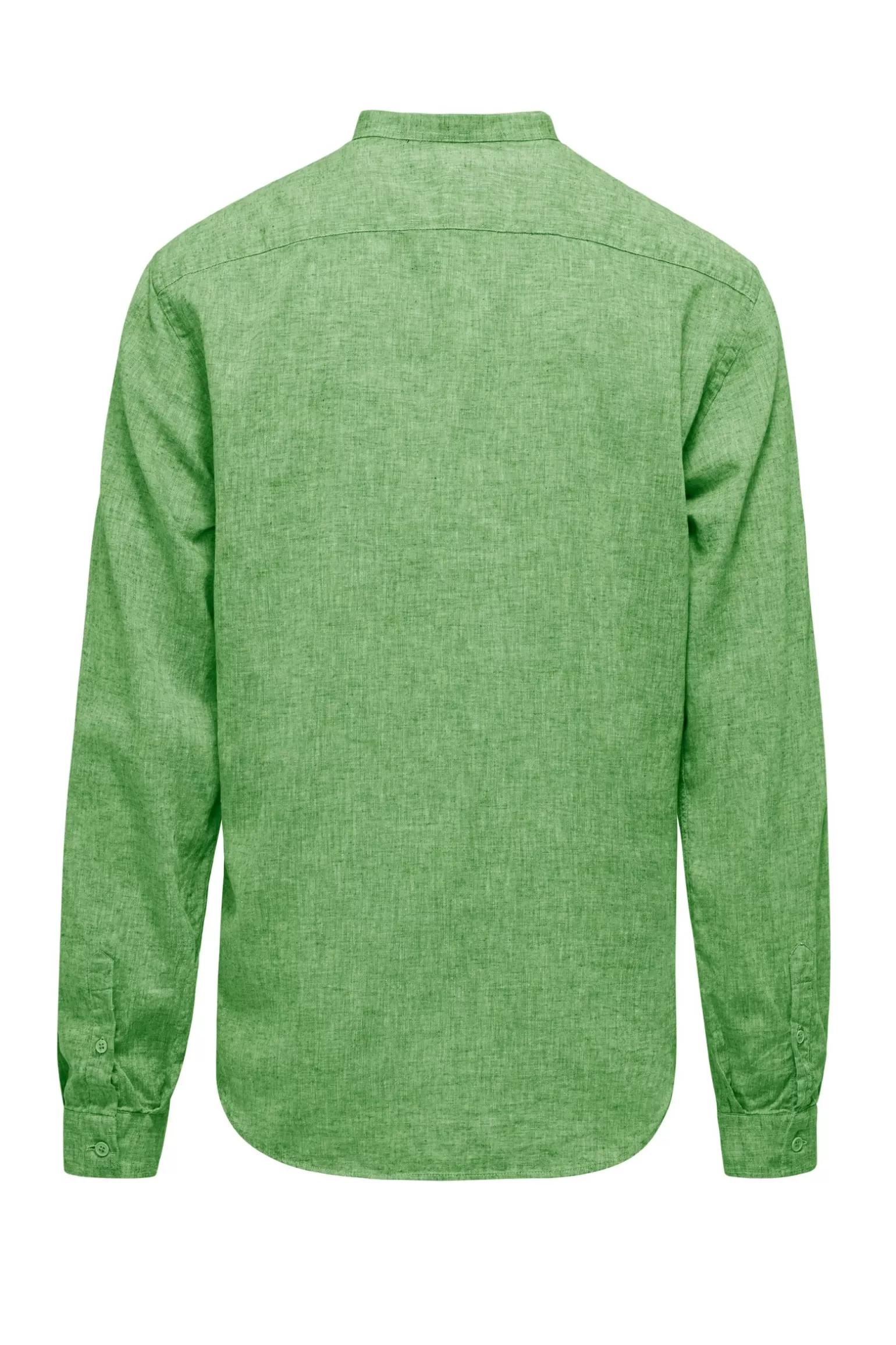 Uomo Bomboogie Camicia In Lino/Cotone Con Collo Alla Coreana