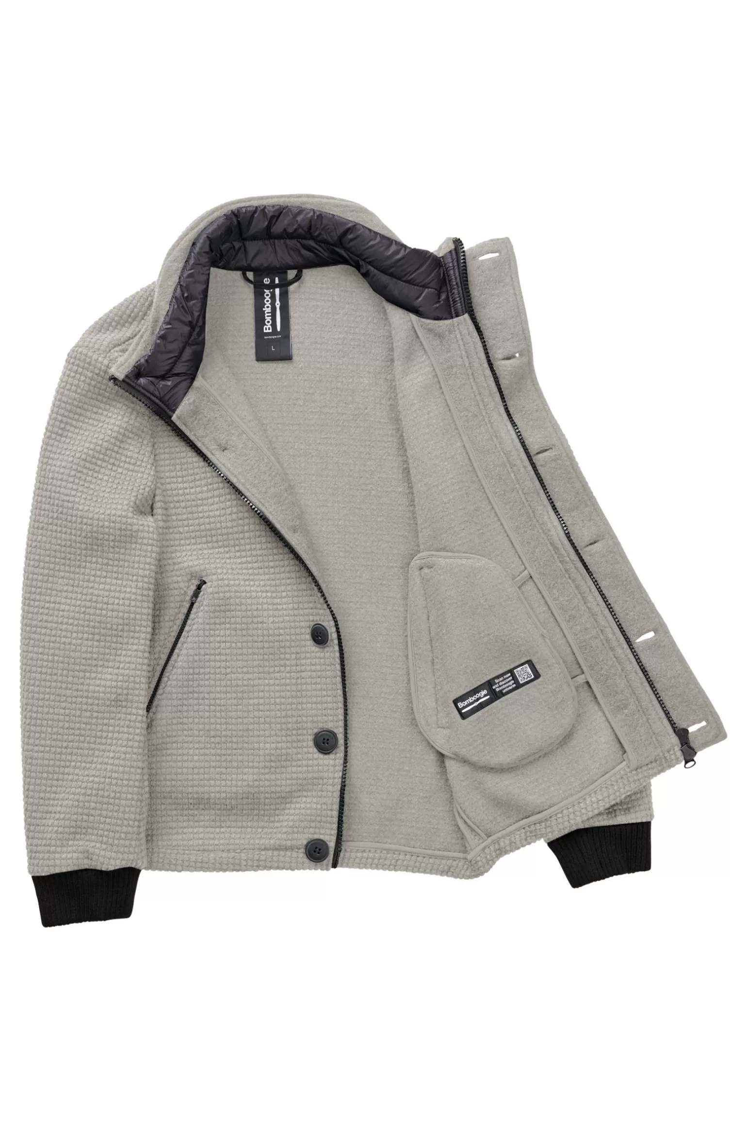 Uomo Bomboogie Cappotto Corto In Lana Cotta Con Bottoni