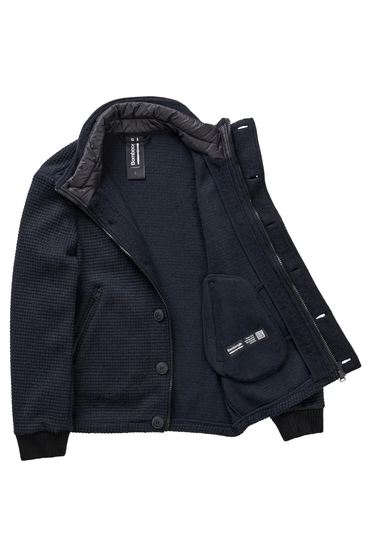Uomo Bomboogie Cappotto Corto In Lana Cotta Con Bottoni