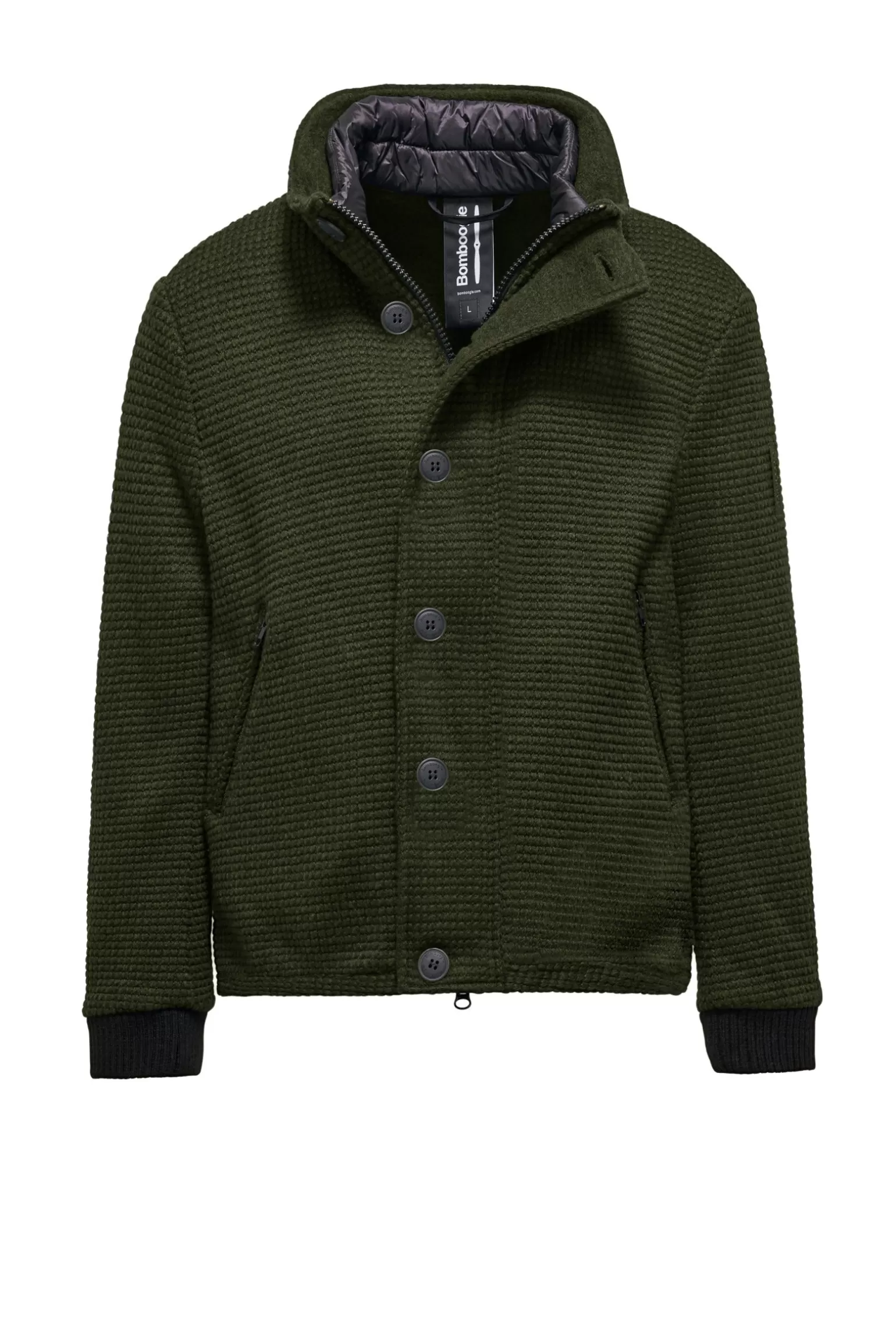 Uomo Bomboogie Cappotto Corto In Lana Cotta Con Bottoni