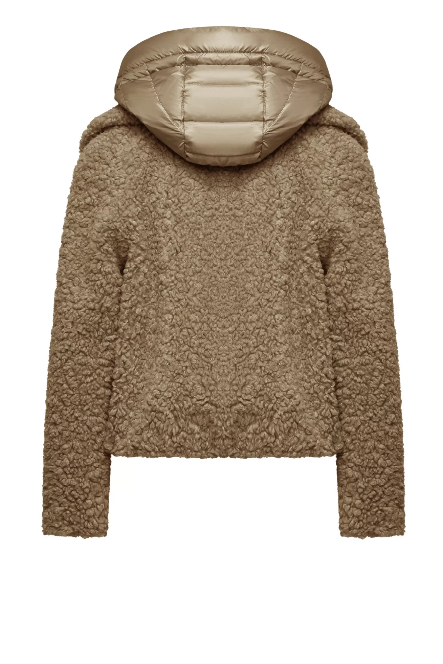 Donna Bomboogie Cappotto Corto In Sherpa Fleece Con Cappuccio