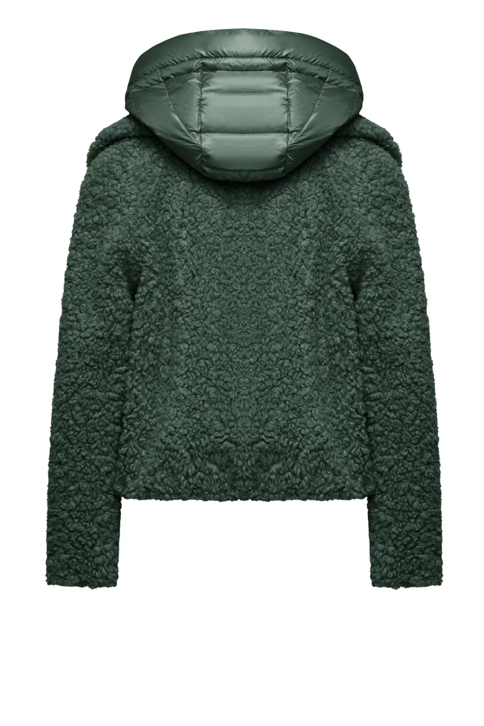 Donna Bomboogie Cappotto Corto In Sherpa Fleece Con Cappuccio
