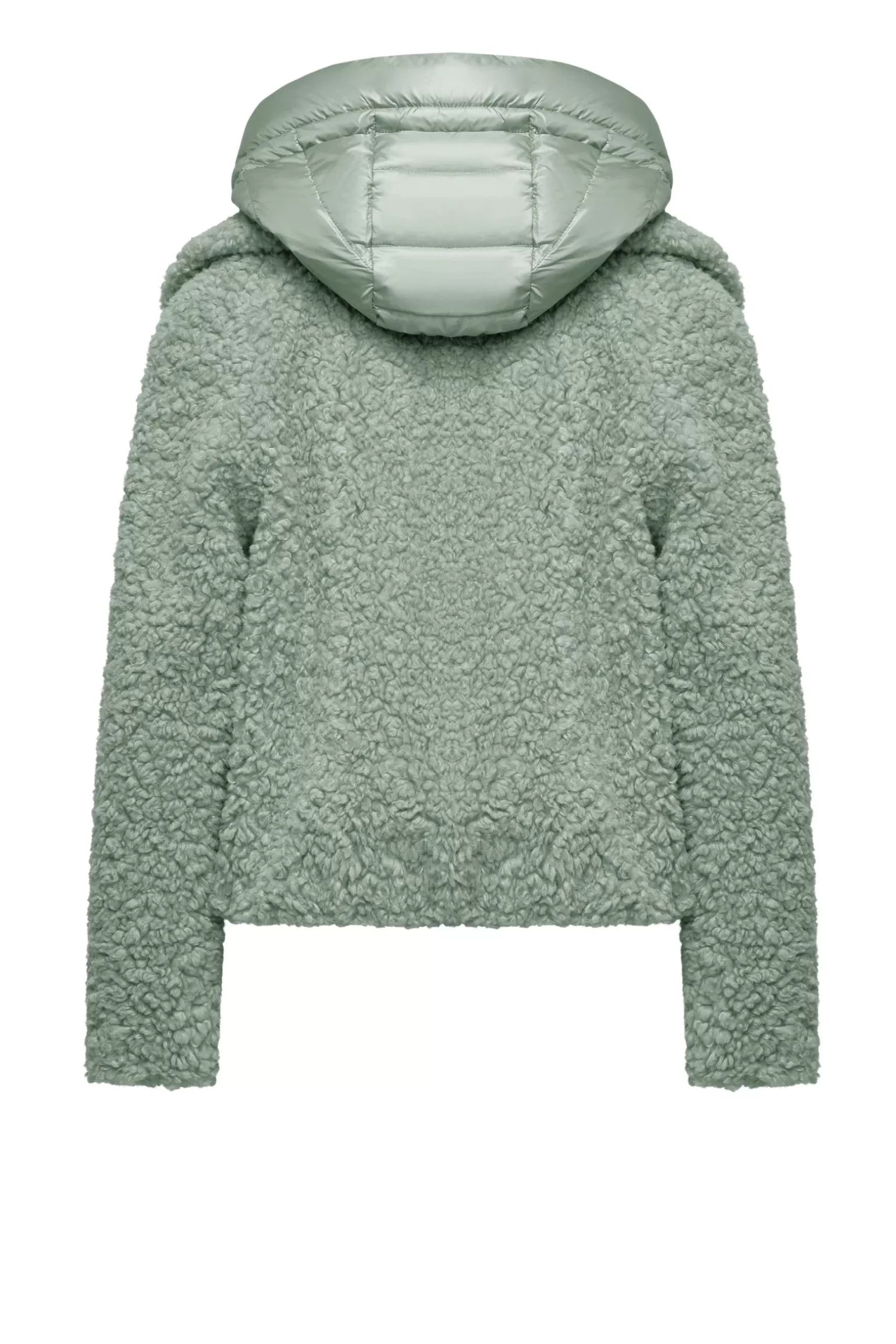 Donna Bomboogie Cappotto Corto In Sherpa Fleece Con Cappuccio