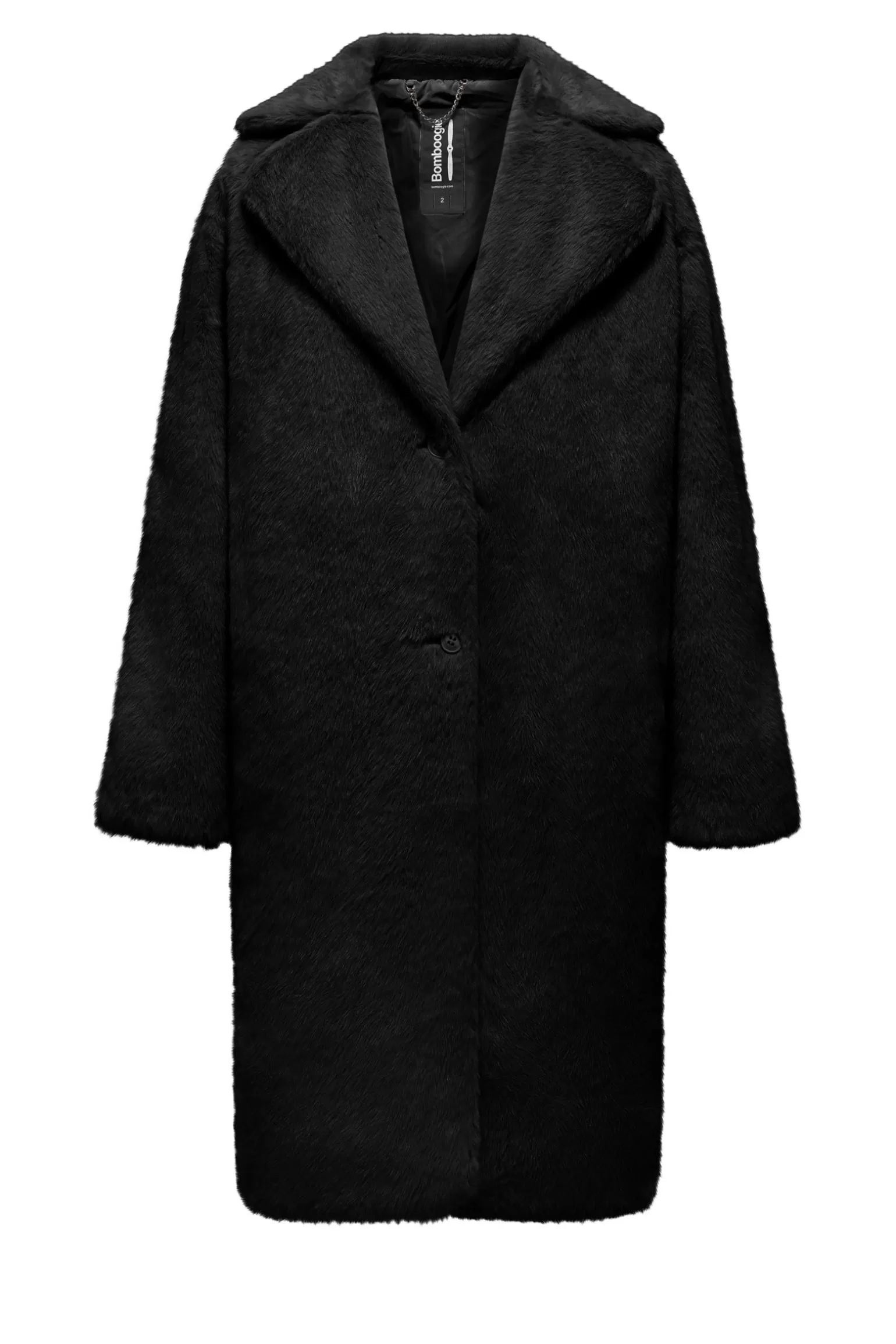 Donna Bomboogie Cappotto Lungo Monopetto Con Revers