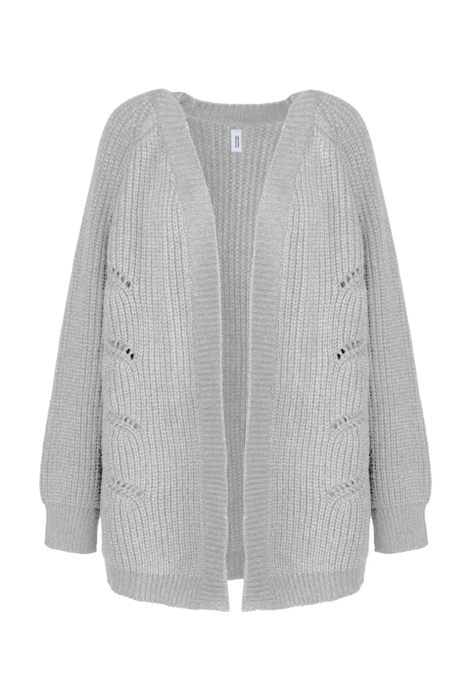 Donna Bomboogie Cardigan Lungo In Tricot Misto Lana