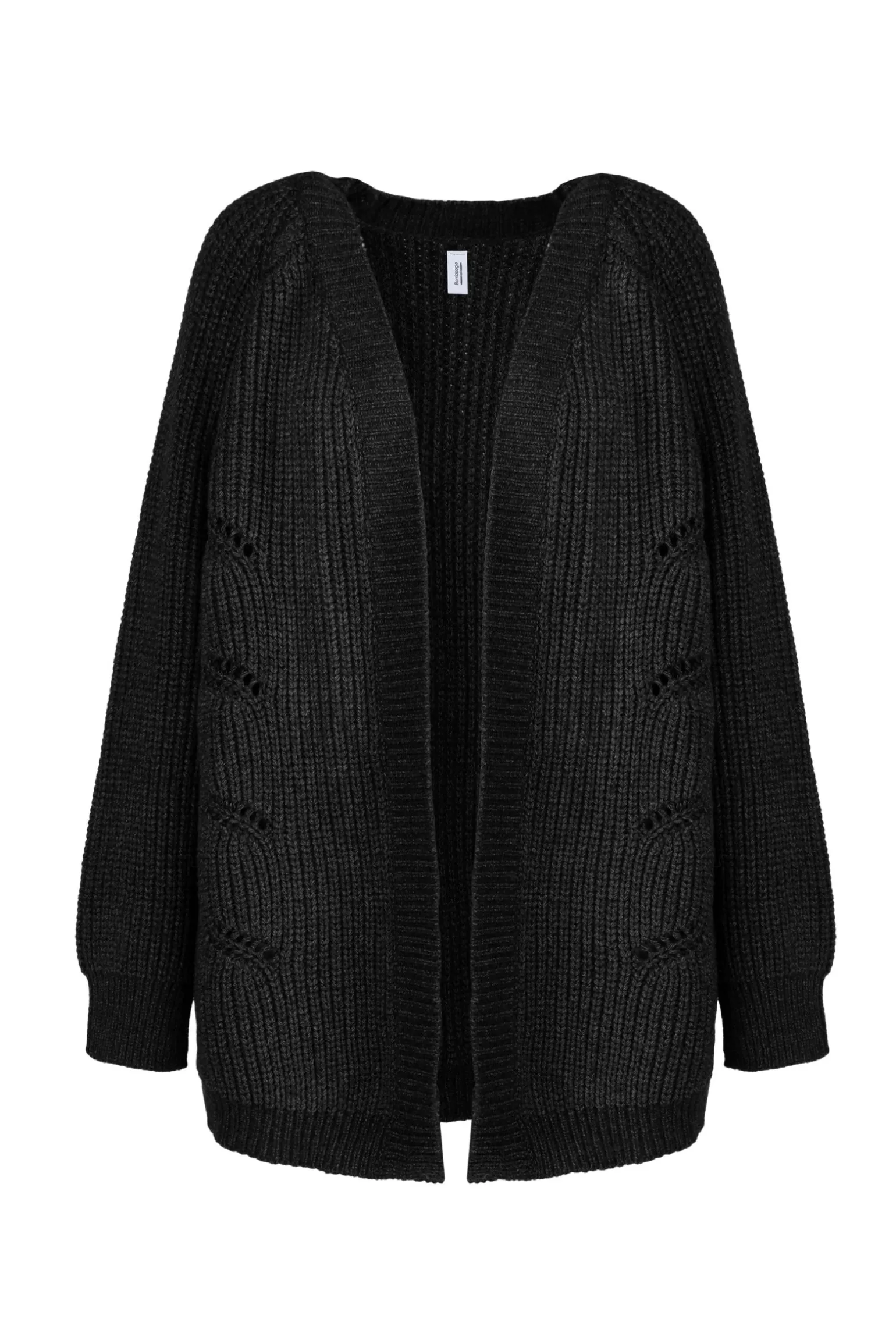 Donna Bomboogie Cardigan Lungo In Tricot Misto Lana