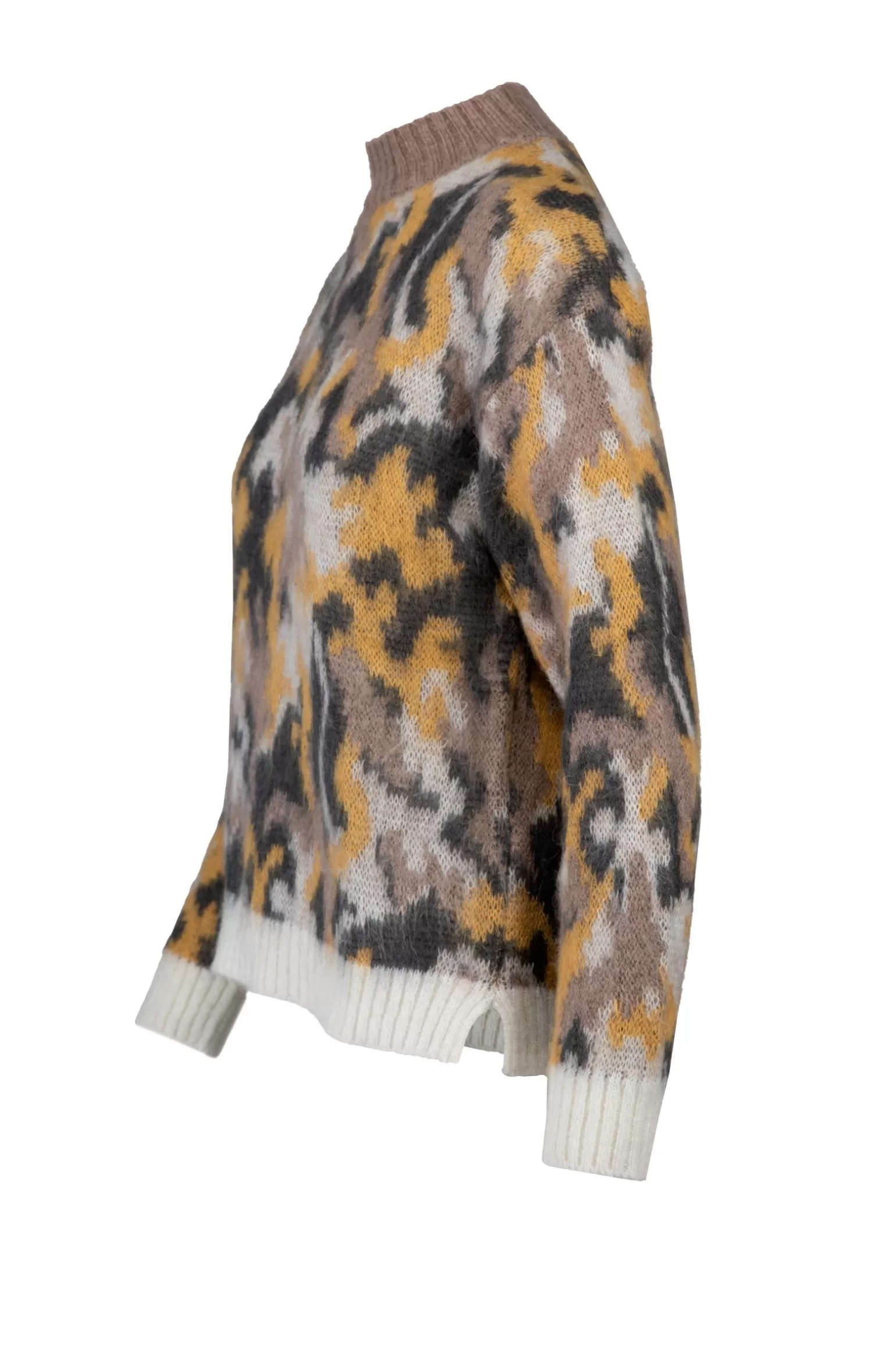 Donna Bomboogie Dolcevita Camouflage In Misto Mohair