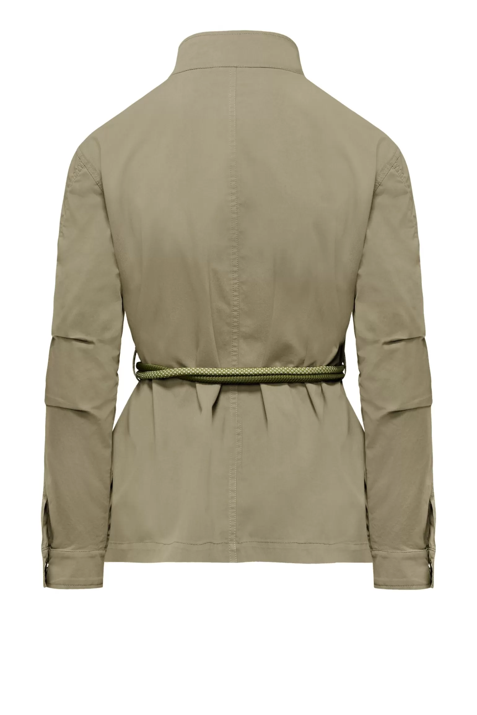 Donna Bomboogie Field Jacket Sfoderata Con Cintura In Corda Bicolore