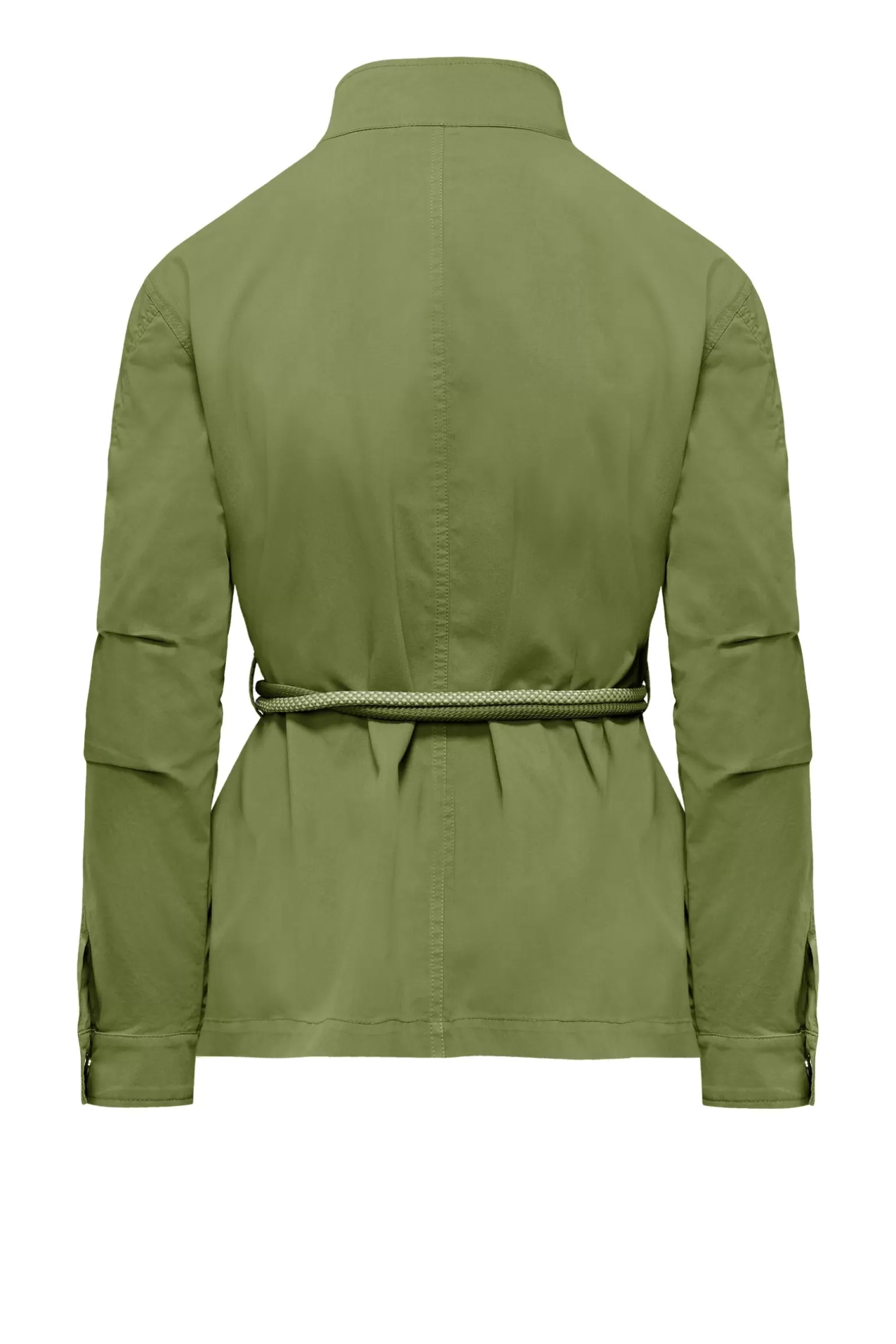 Donna Bomboogie Field Jacket Sfoderata Con Cintura In Corda Bicolore
