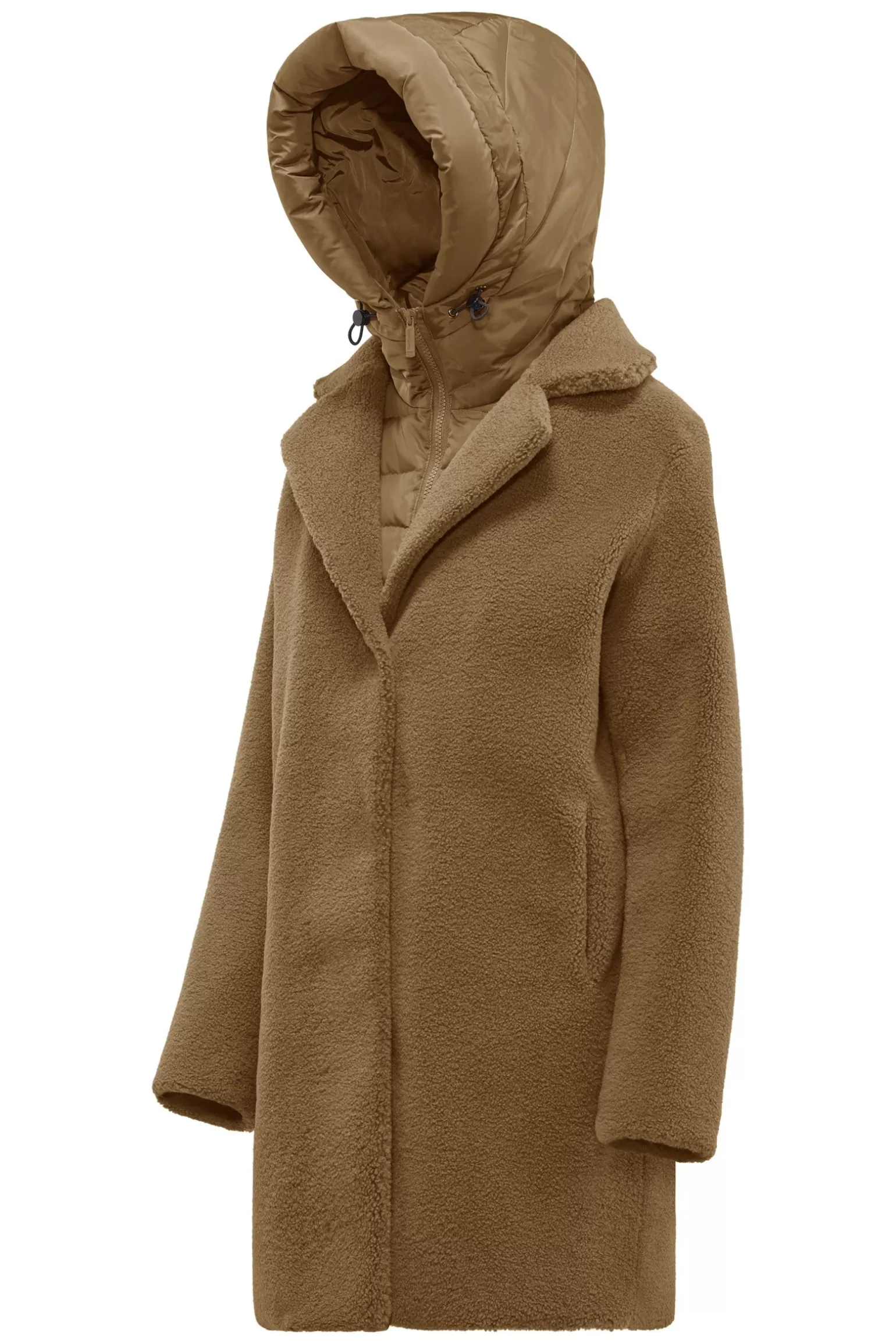 Donna Bomboogie Odessa Overcoat - Cappotto In Sherpa Fleece