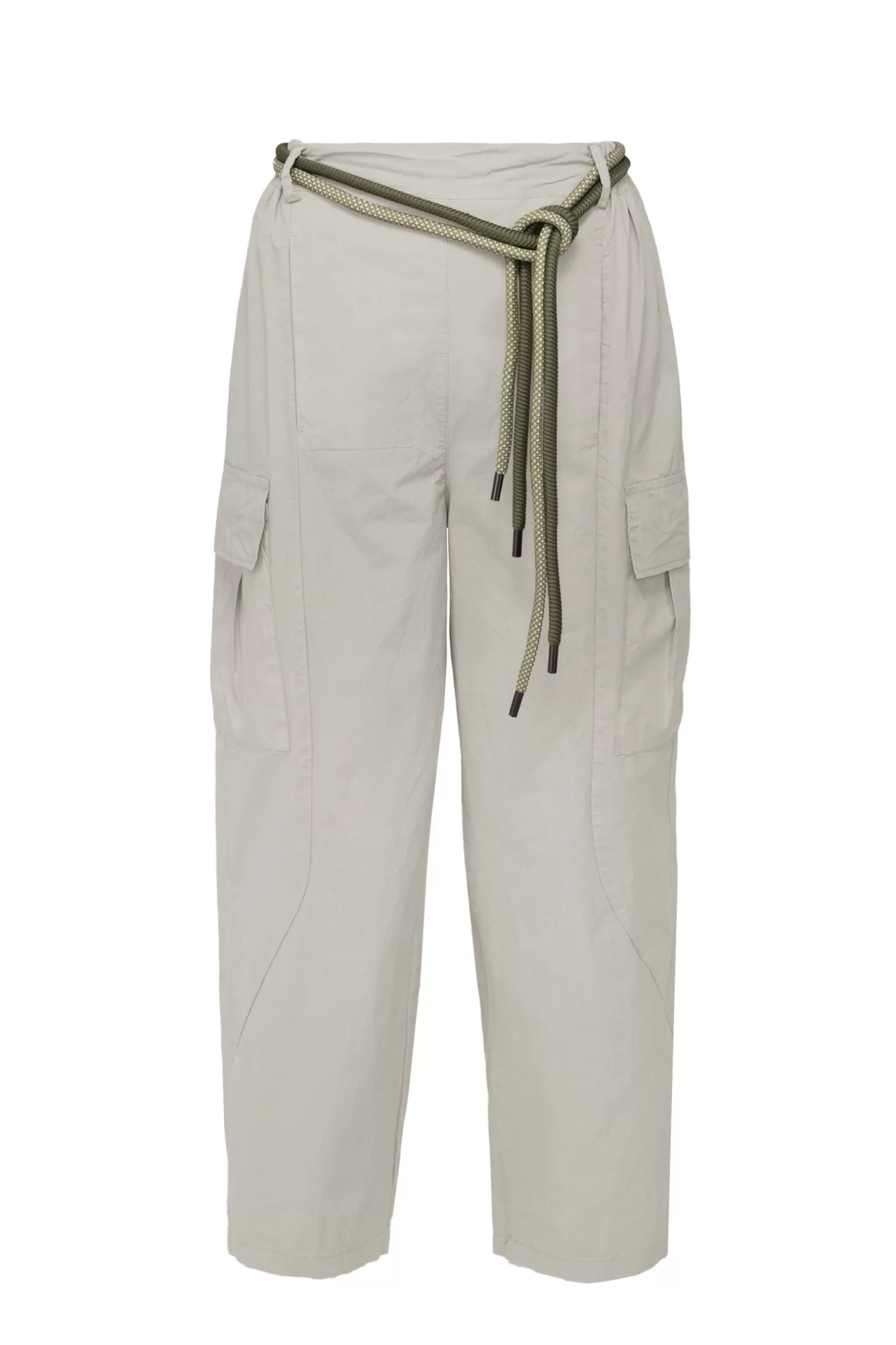 Donna Bomboogie Pantaloni Cargo Balloon Fit Con Cintura In Corda Bicolore