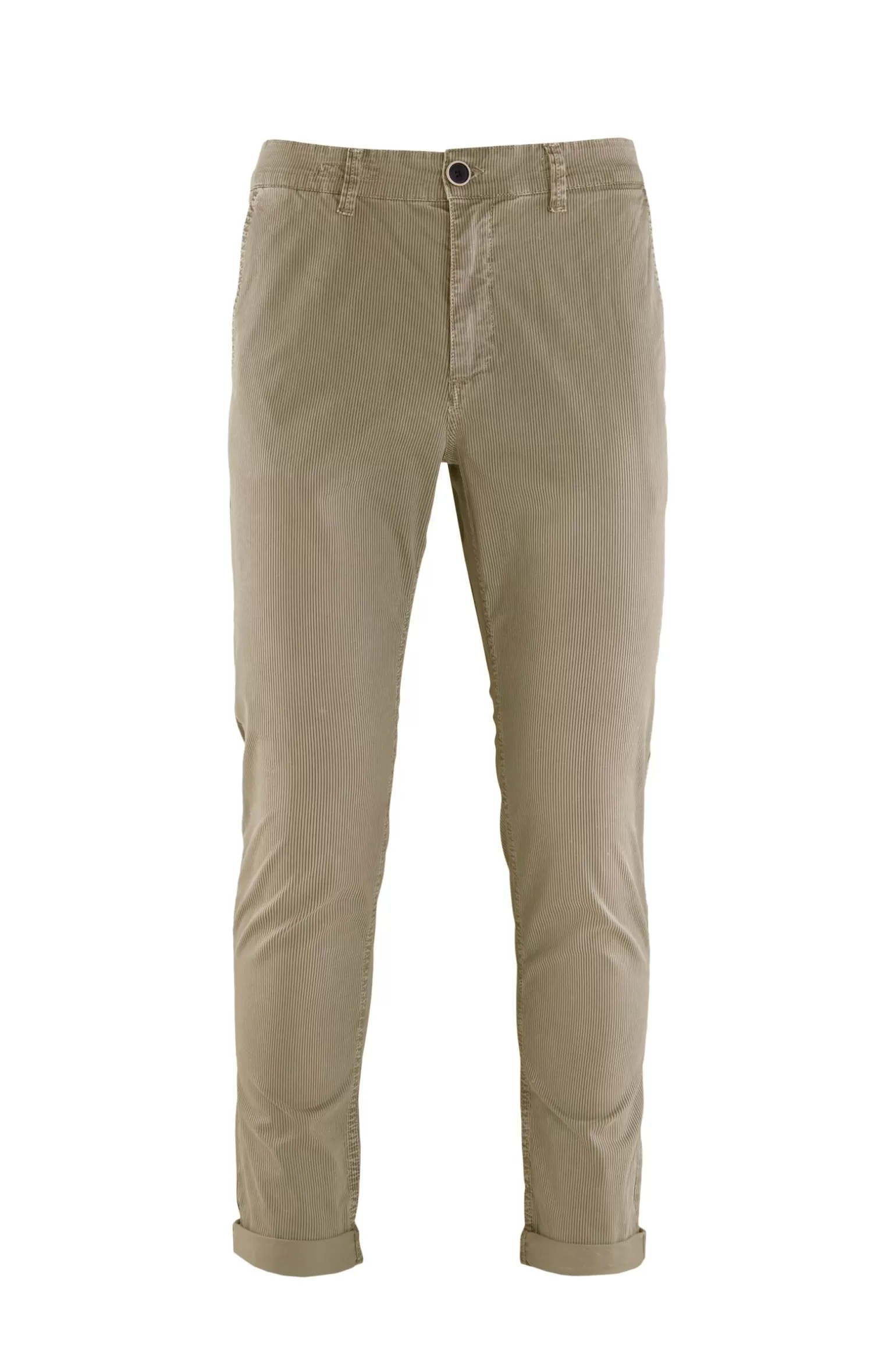 Uomo Bomboogie Pantaloni Chino In Gabardina Rigata