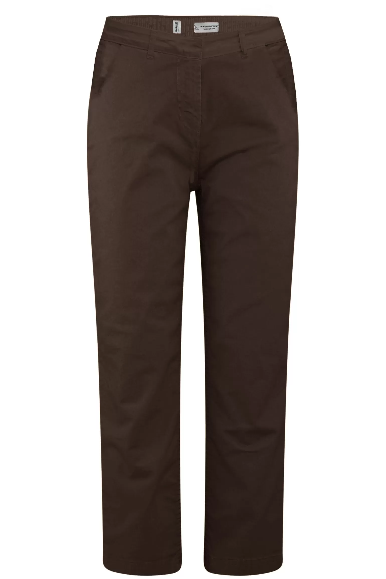 Donna Bomboogie Pantaloni Chino In Raso Di Cotone Stretch Pesante