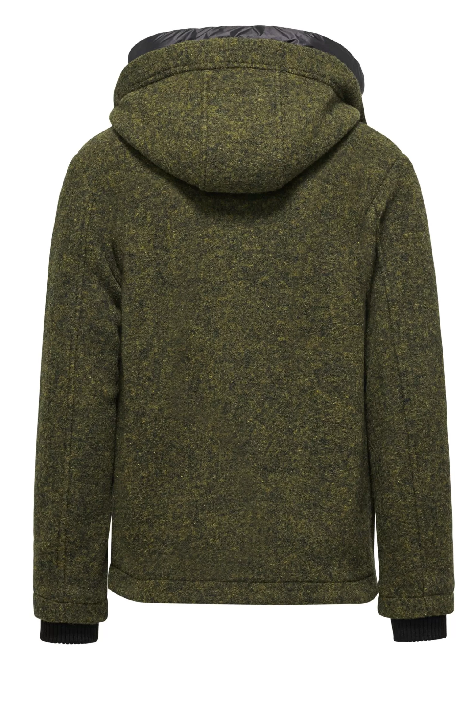 Uomo Bomboogie Parka Corto In Lana Cotta Con Cappuccio