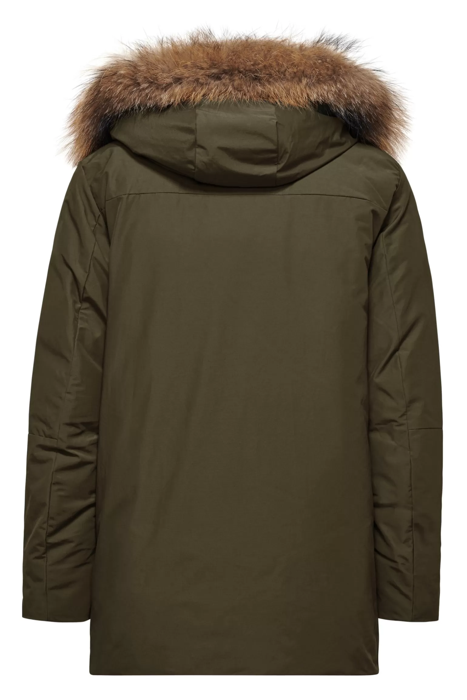 Uomo Bomboogie Parka Imbottitura Riciclata Con Bordo Cappuccio In Vera Pelliccia