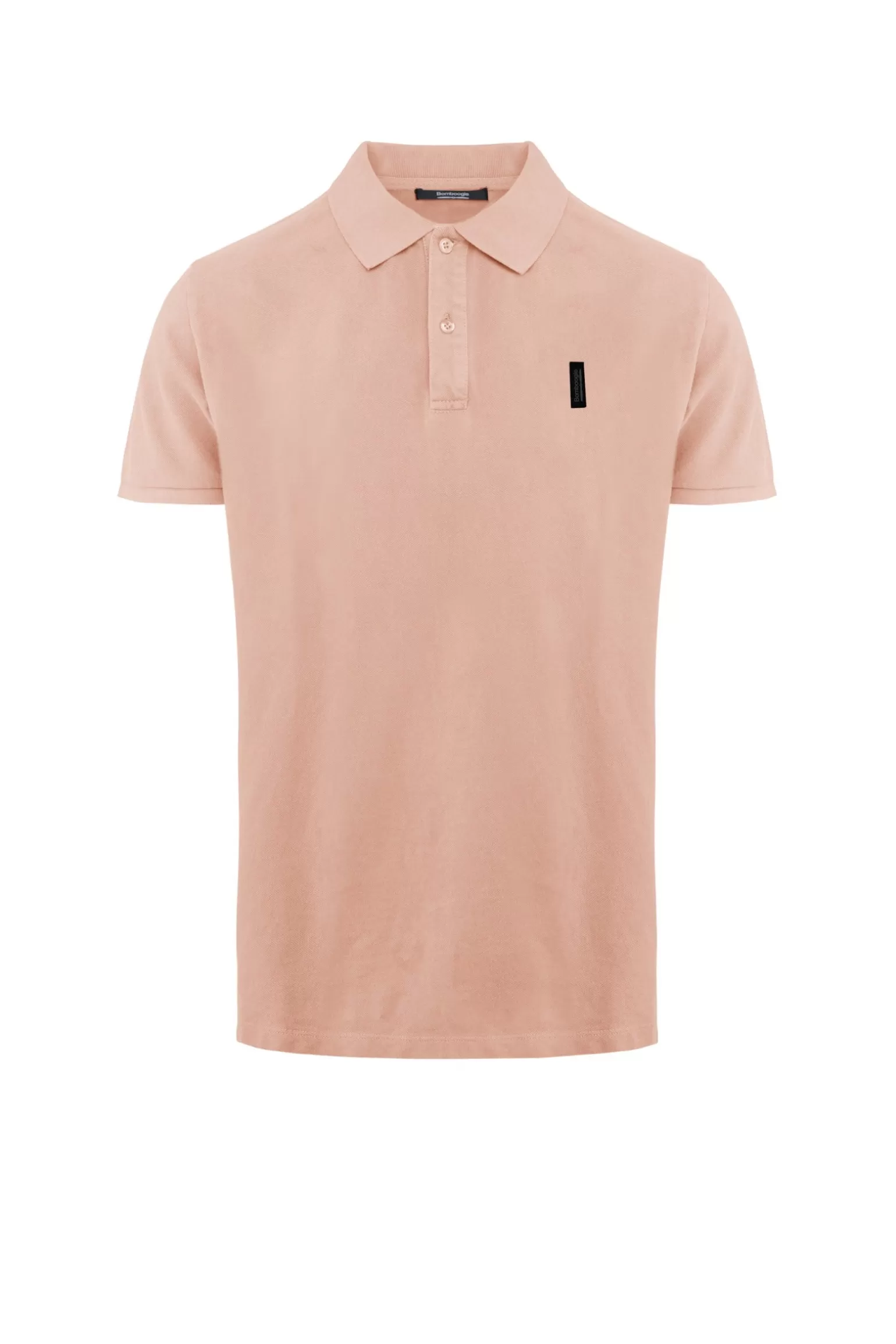 Uomo Bomboogie Polo A Manica Corta In Cotone Piquet Tinto Capo