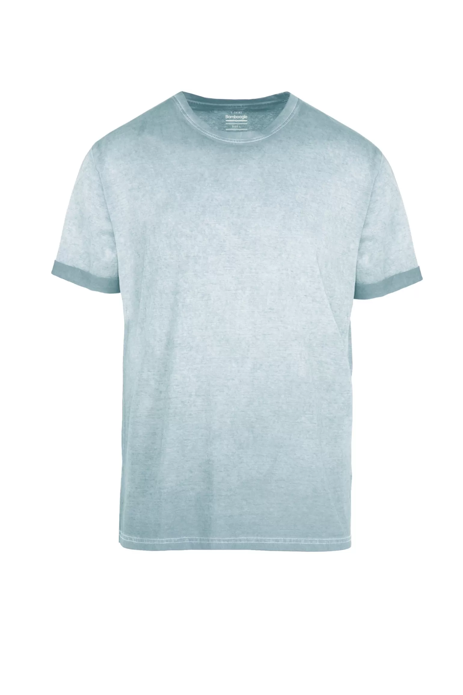 Uomo Bomboogie T-shirt A Manica Corta In Cotone Tinto A Freddo
