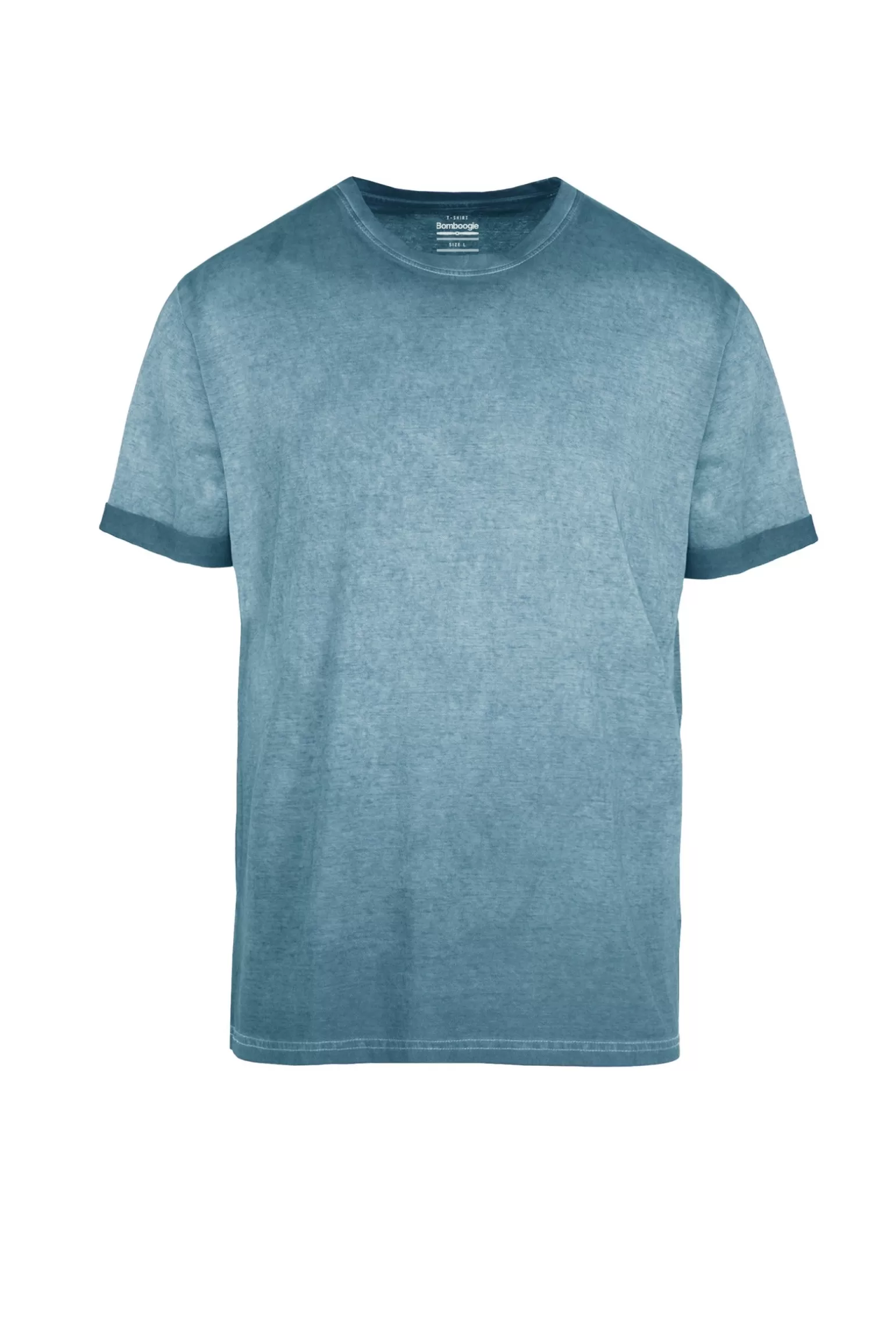 Uomo Bomboogie T-shirt A Manica Corta In Cotone Tinto A Freddo