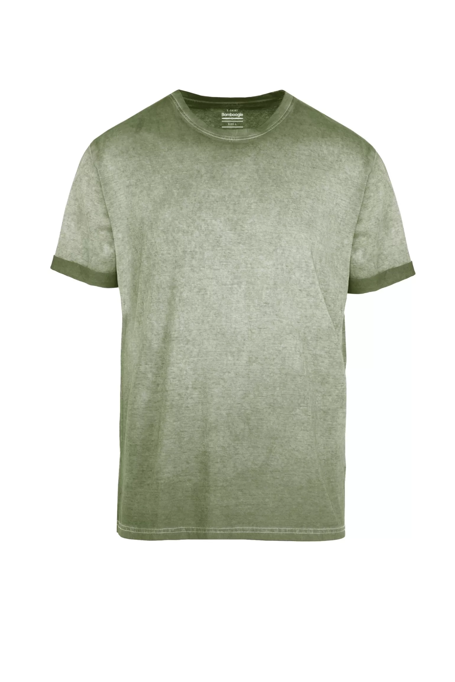 Uomo Bomboogie T-shirt A Manica Corta In Cotone Tinto A Freddo