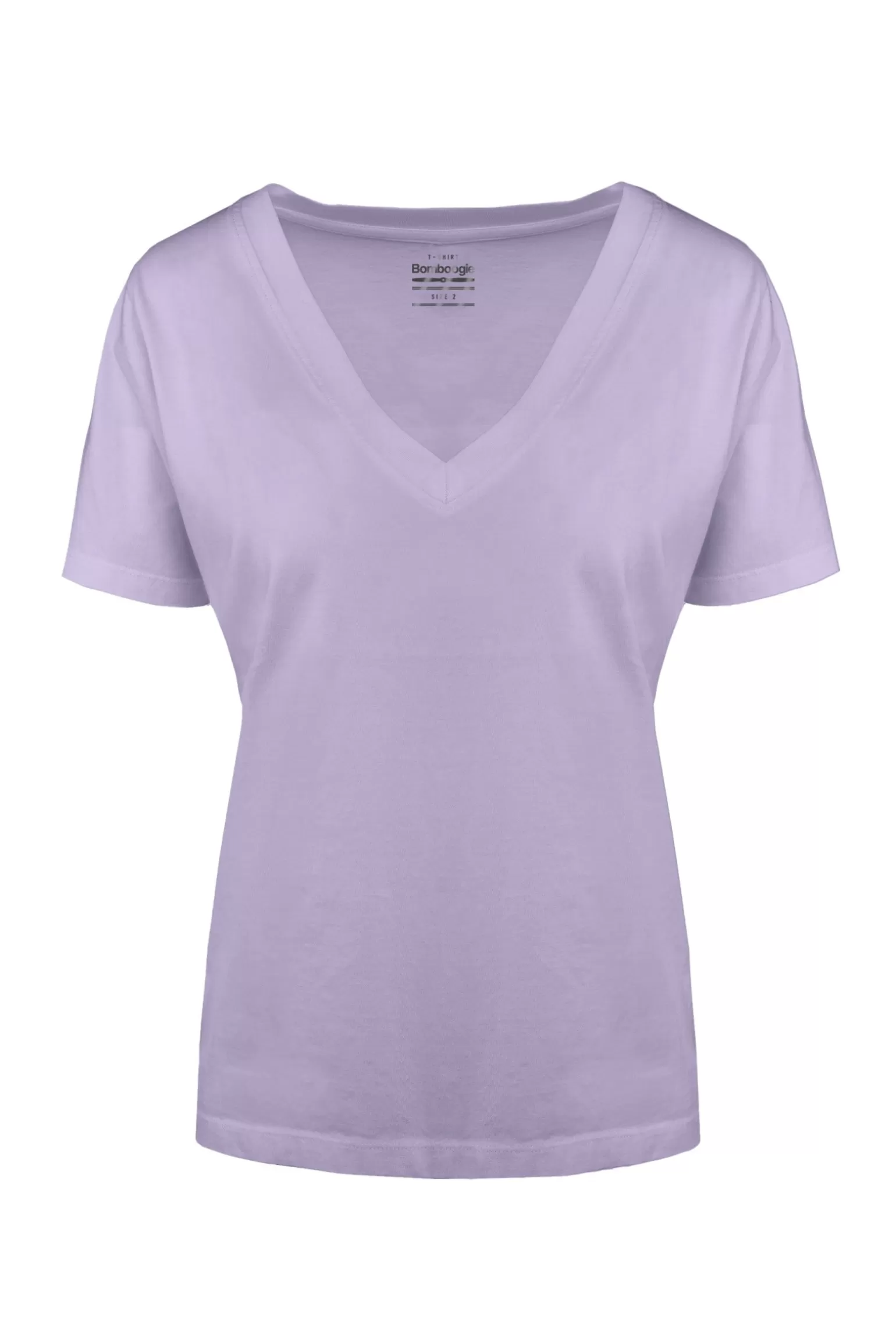 Donna Bomboogie T-Shirt Con Scollo A V In Cotone Organico