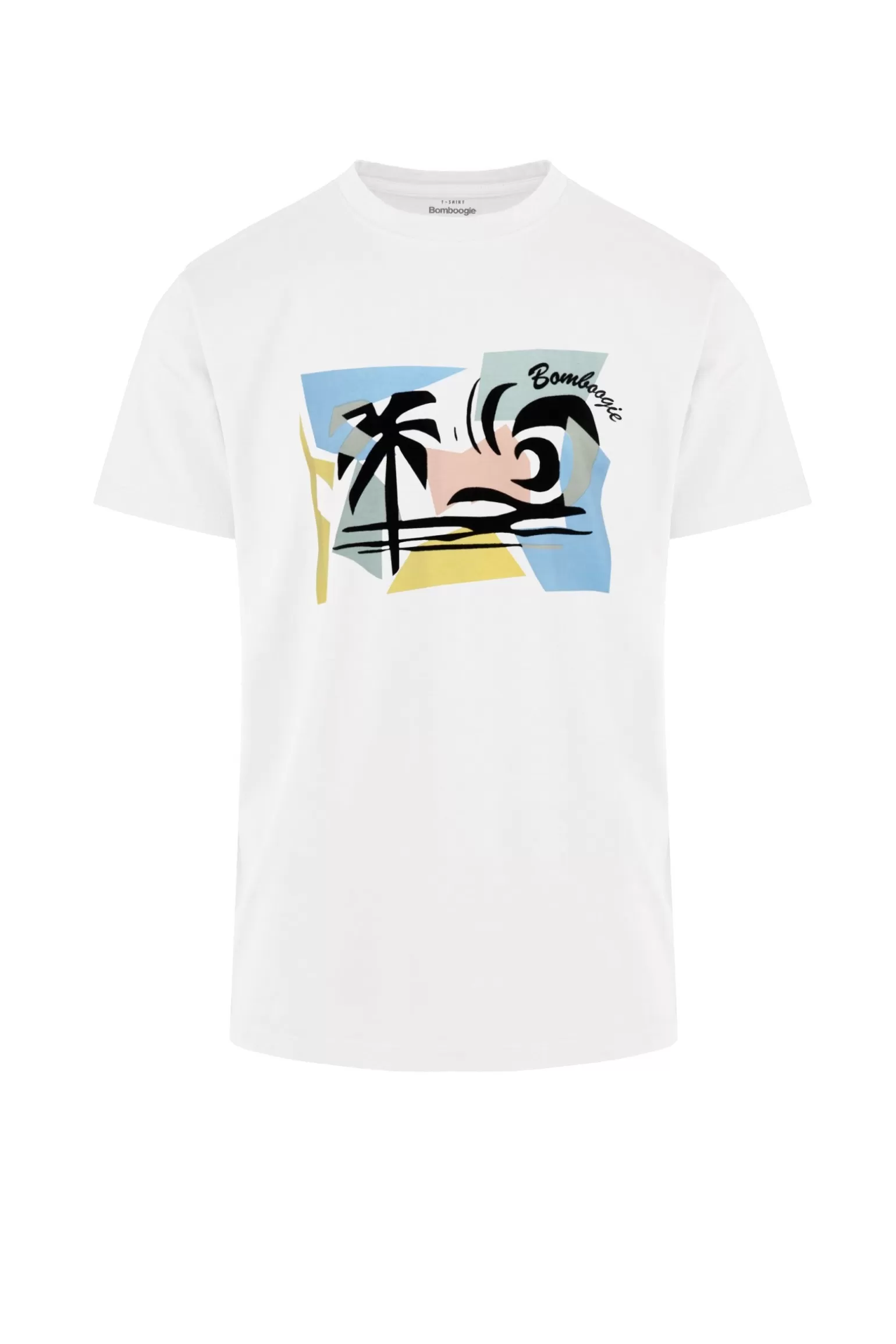 Uomo Bomboogie T-shirt Con Stampa Palme Pastello