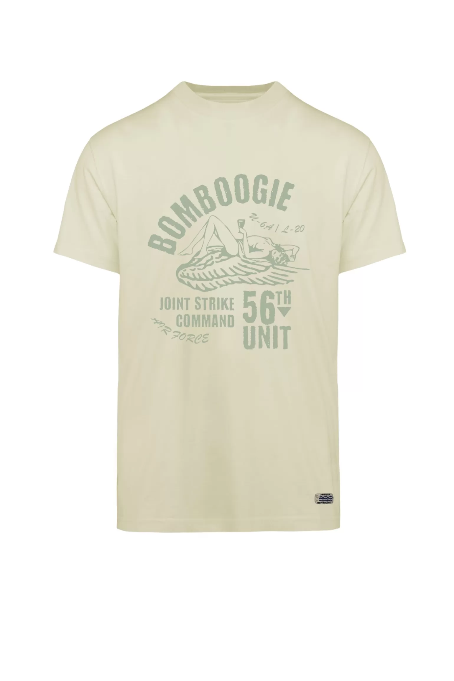 Uomo Bomboogie T-shirt Faded Con Pin Up Con Ali