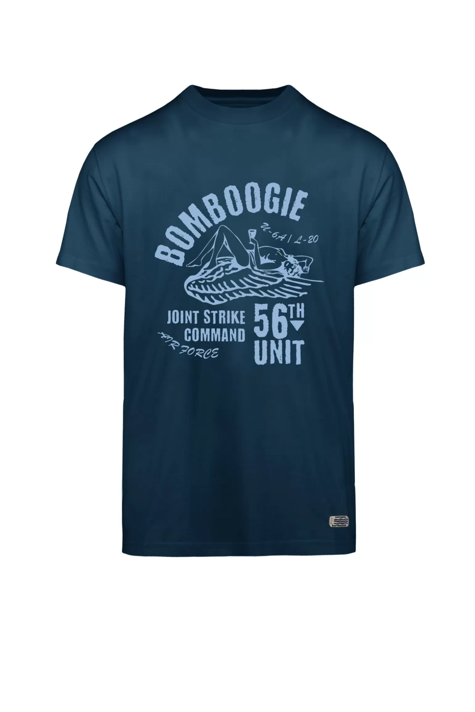 Uomo Bomboogie T-shirt Faded Con Pin Up Con Ali