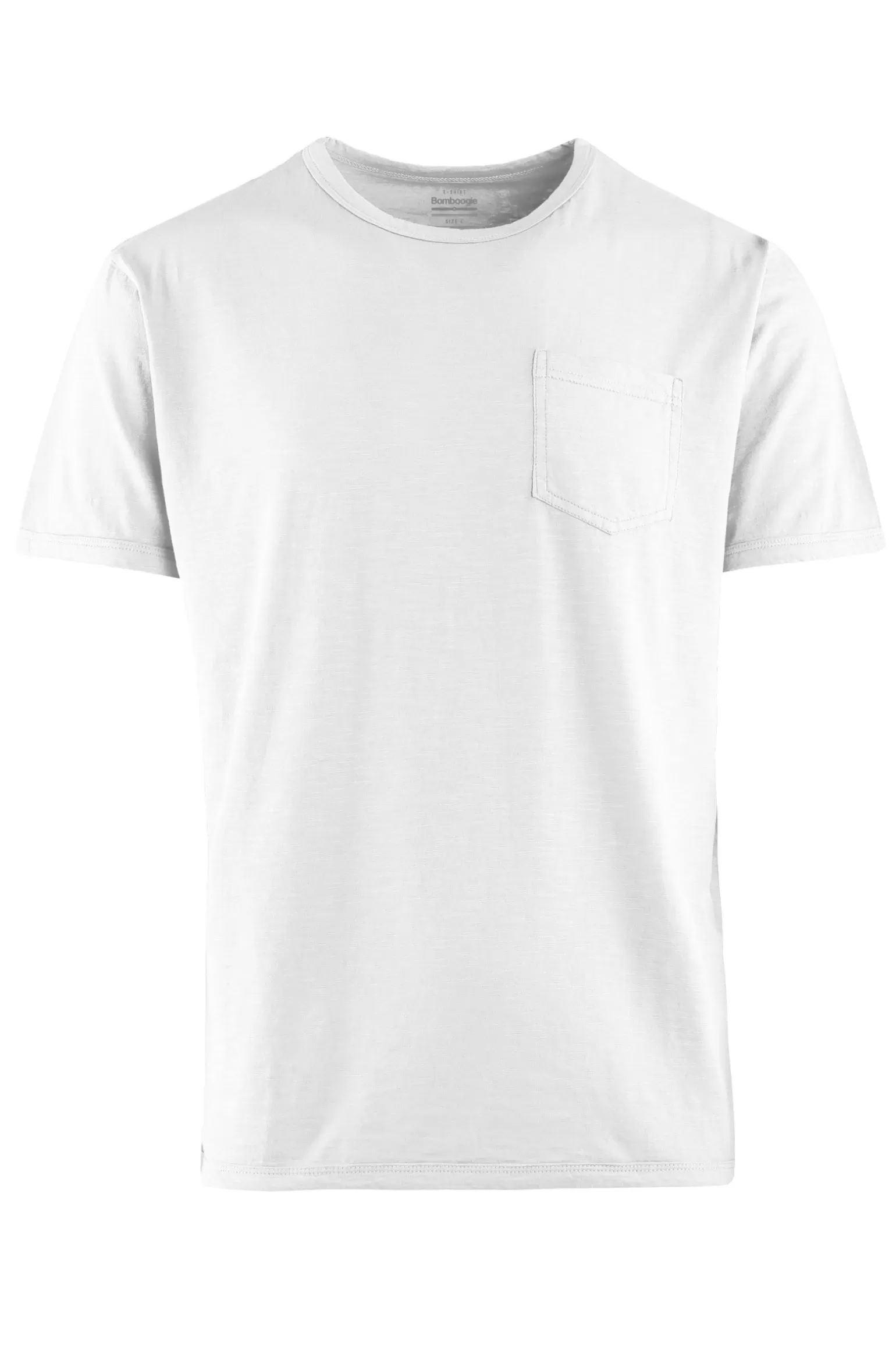 Uomo Bomboogie T-shirt Girocollo Con Taschino